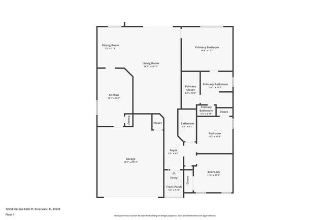 12534 Herons Path Pl in Riverview, FL - Foto de edificio - Building Photo