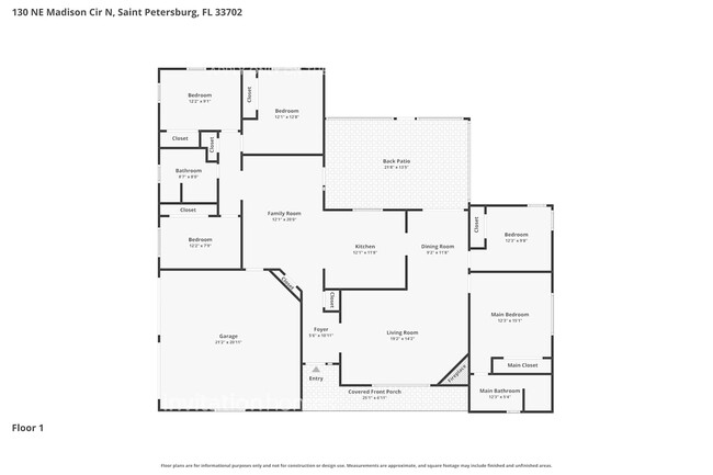 130 NE Madison Cir N in St. Petersburg, FL - Foto de edificio - Building Photo