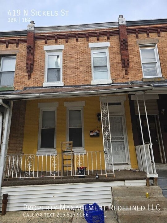 419 N Sickels St in Philadelphia, PA - Building Photo