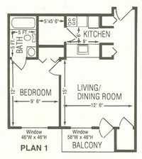 Southside Manor Apartments in Peoria, IL - Foto de edificio - Floor Plan