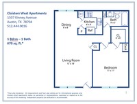 Cloisters West in Austin, TX - Building Photo - Floor Plan