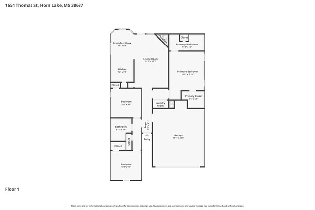 1651 Thomas St in Horn Lake, MS - Foto de edificio - Building Photo