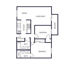 Bayside Apartments in Pinole, CA - Foto de edificio - Floor Plan