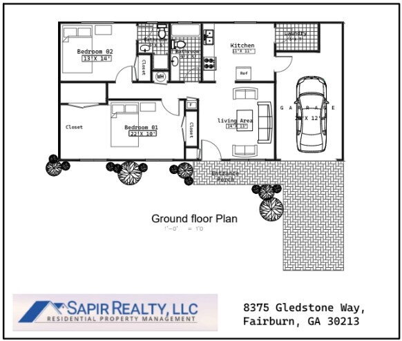 8375 Gledstone Way in Fairburn, GA - Foto de edificio