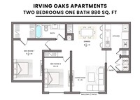 Irving Oaks Apartments in Irving, TX - Building Photo - Floor Plan