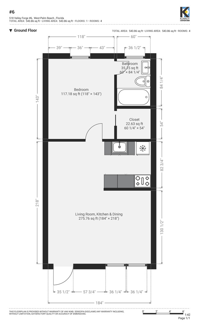 518 Valley Forge Rd in West Palm Beach, FL - Building Photo - Floor Plan