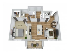 Hyde Park Towns & Flats in Noblesville, IN - Foto de edificio - Floor Plan