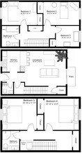 Old Orchard Townhouses in Dekalb, IL - Foto de edificio - Floor Plan
