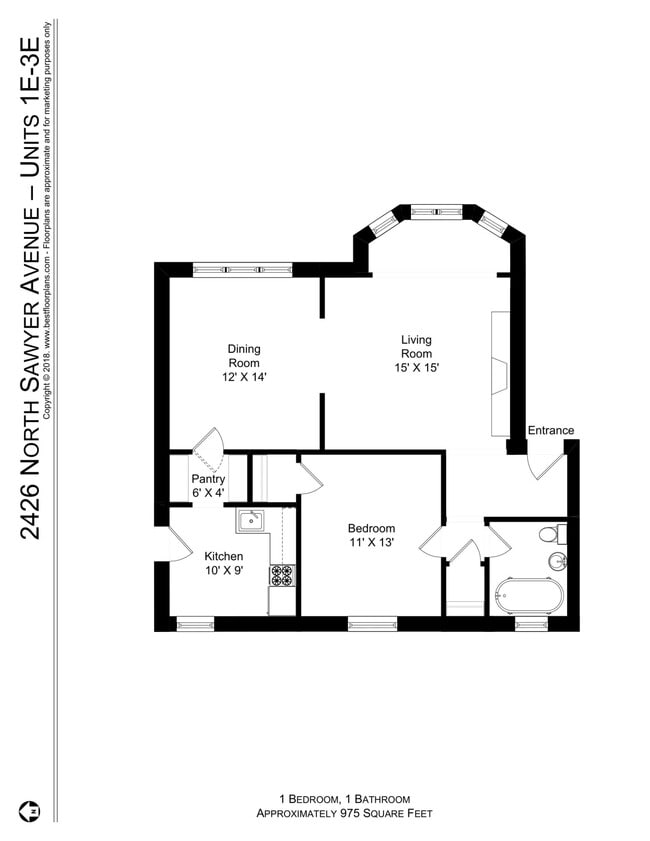 2434 N Sawyer Ave, Unit 1E in Chicago, IL - Building Photo - Building Photo