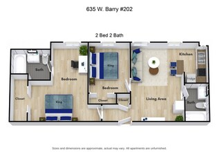 634 W Barry Ave, Unit 05 in Chicago, IL - Foto de edificio - Building Photo