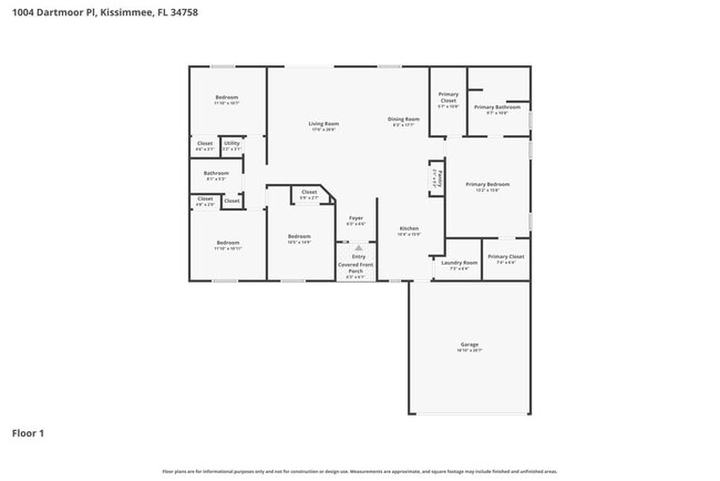 1004 Dartmoor Pl in Kissimmee, FL - Foto de edificio - Building Photo