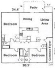 Whispering Pines Townhomes in Albany, GA - Building Photo - Floor Plan