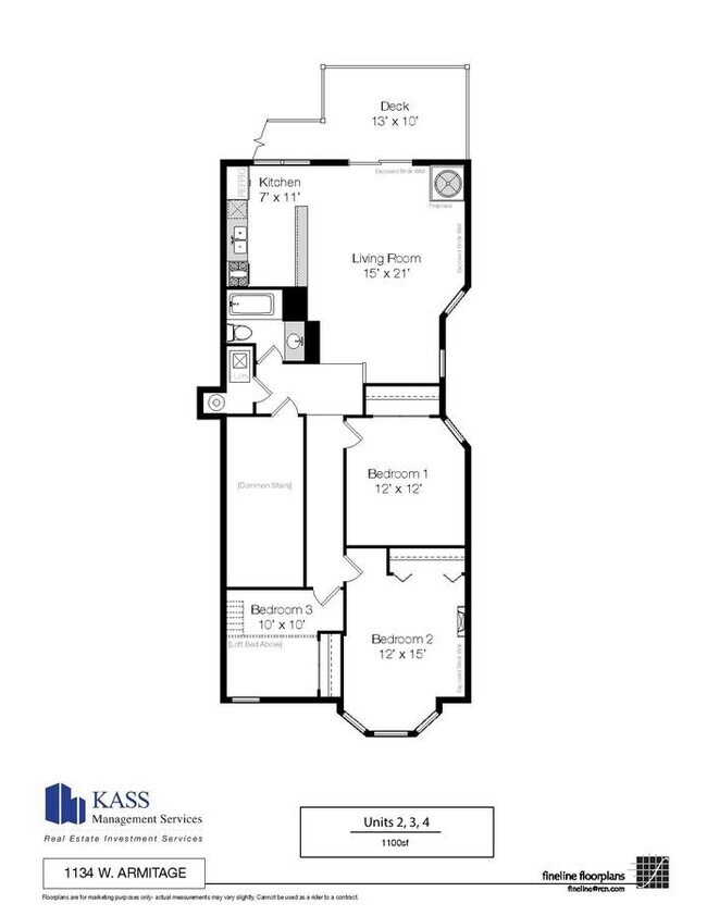 1132 W Armitage Ave, Unit 3A in Chicago, IL - Building Photo - Building Photo