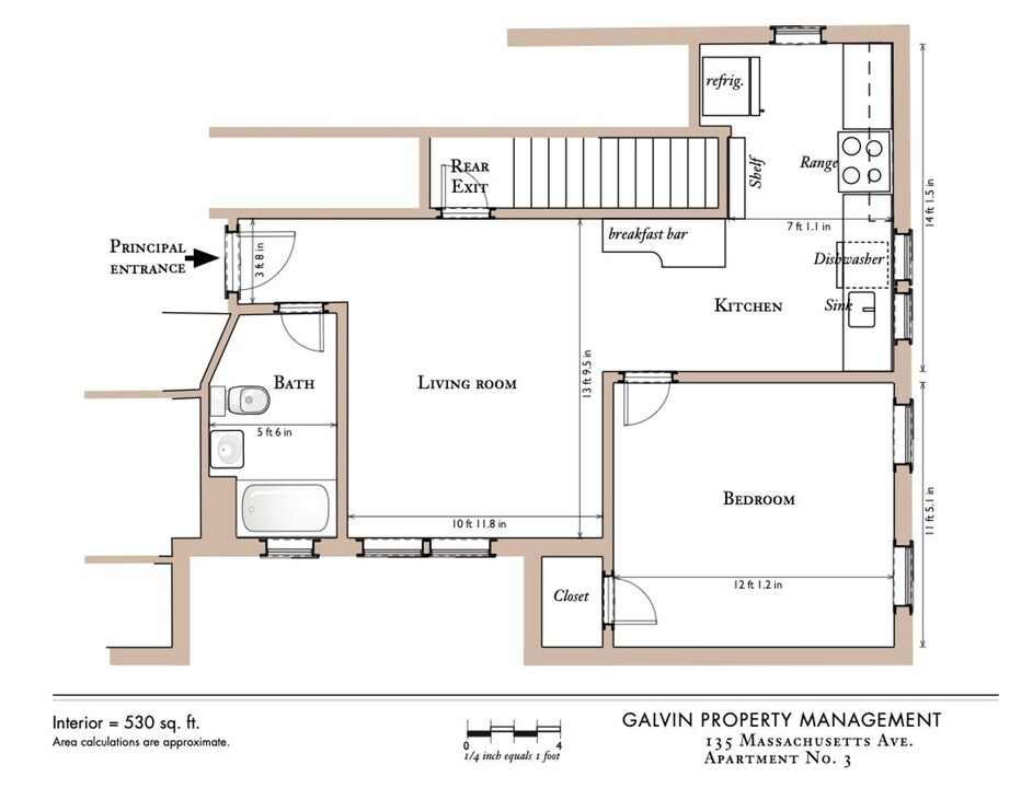 135 Massachusetts Ave, Unit 3 in Arlington, MA - Building Photo