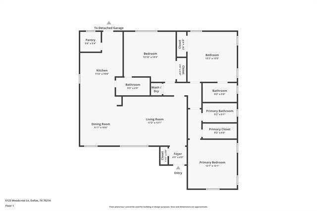 6123 Woodcrest Ln in Dallas, TX - Building Photo - Building Photo