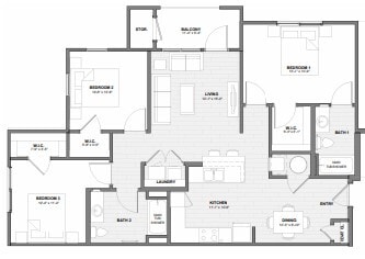 The Pines at Peach Road in Raleigh, NC - Foto de edificio - Floor Plan