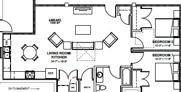Bridwell on Broad in Kingsport, TN - Foto de edificio - Floor Plan