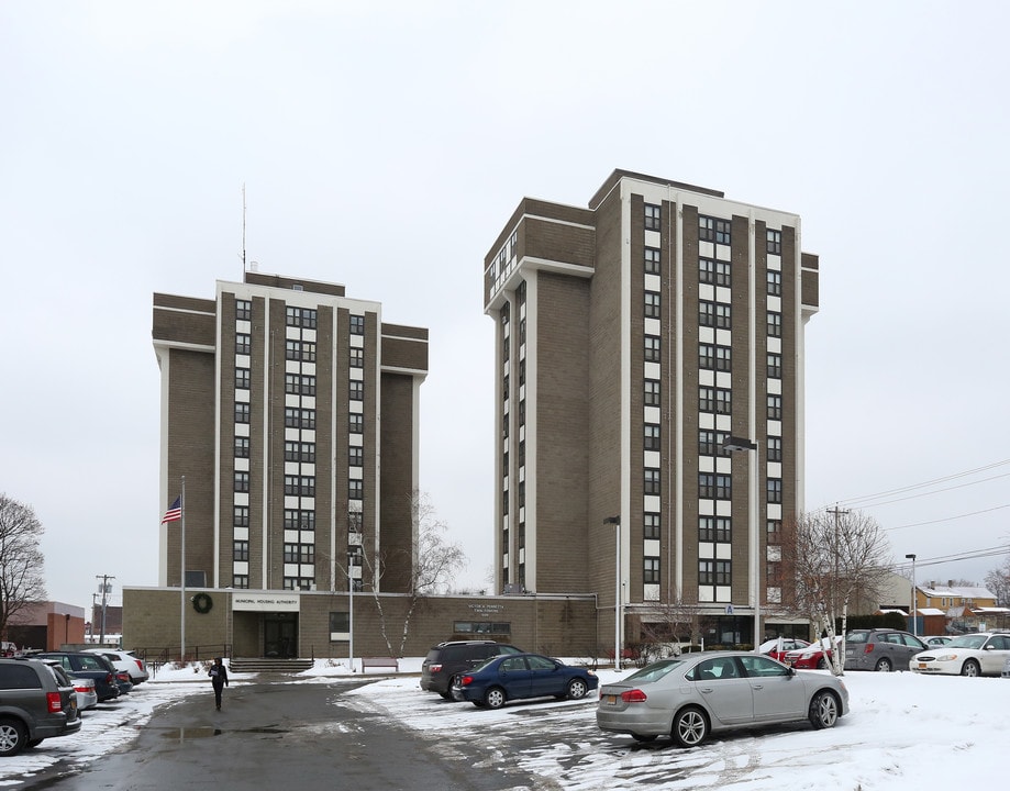 Perretta Twin Towers in Utica, NY - Building Photo