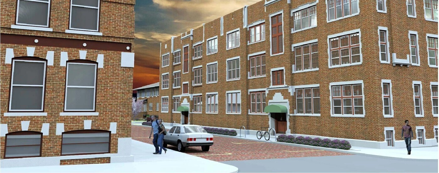 55+ Historic Gallatin Square Senior in Marion, IN - Foto de edificio