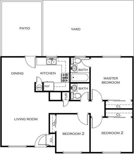 Village Green in San Bernardino, CA - Building Photo - Floor Plan