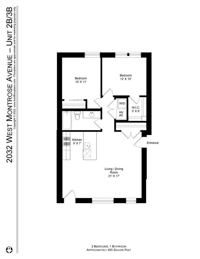 2032 W Montrose Ave, Unit 2B in Chicago, IL - Building Photo - Building Photo