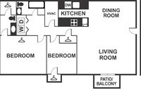 2 Br/1.5 Ba - 2 Bedrooms 1.5 Bath from $585 - 2 to 3 bedrooms from $585 to $685 - Chalkville Landing Apartments in Birmingham, Alabama