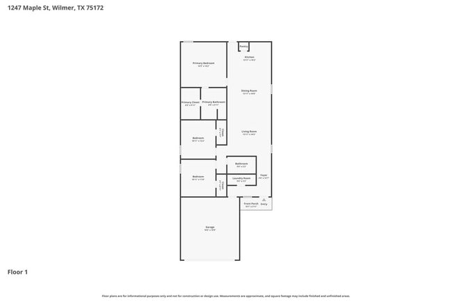 1247 Maple St in Wilmer, TX - Foto de edificio - Building Photo