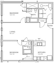 Station 11 in Bloomington, IN - Foto de edificio - Floor Plan