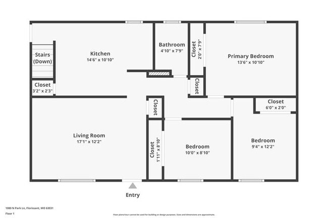 1080 N Park Ln in Florissant, MO - Foto de edificio - Building Photo