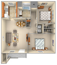 Alexander Place Apartment Homes in Arcadia, LA - Foto de edificio - Floor Plan