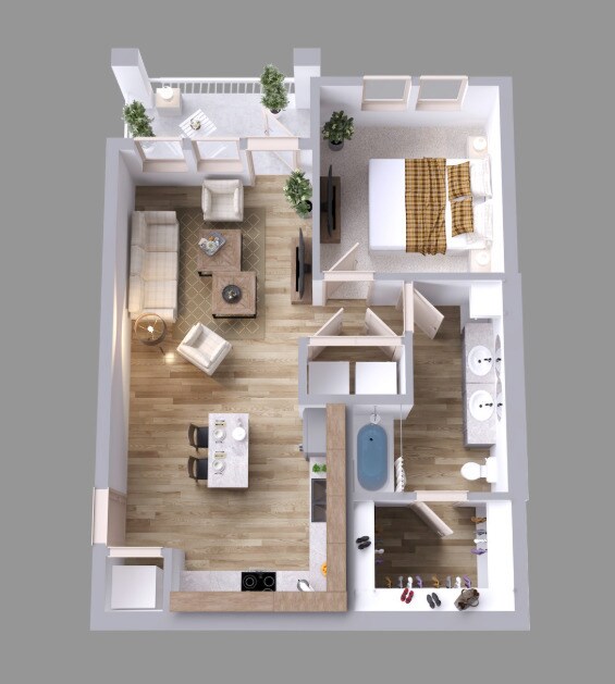 Kelly Hollow in Edmond, OK - Foto de edificio - Floor Plan