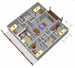 Wright State - College Park in Fairborn, OH - Foto de edificio - Floor Plan