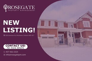 Spacious 3-Bedroom Freehold Townhouse with Private Garage & Outdoor Space in Kitchener in Kitchener, ON - Building Photo