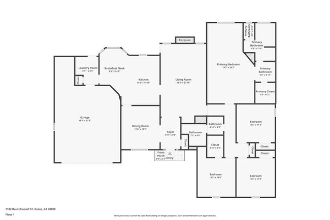 1182 Branchwood Trail in Evans, GA - Building Photo - Building Photo