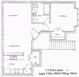 Aggie Villas in Bryan, TX - Building Photo - Floor Plan