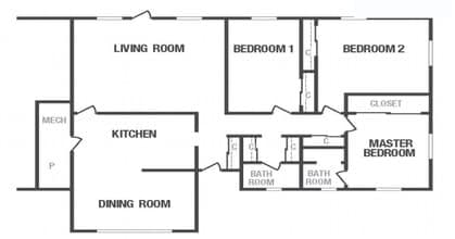 Werner Park in Fort Campbell, TN - Foto de edificio - Floor Plan