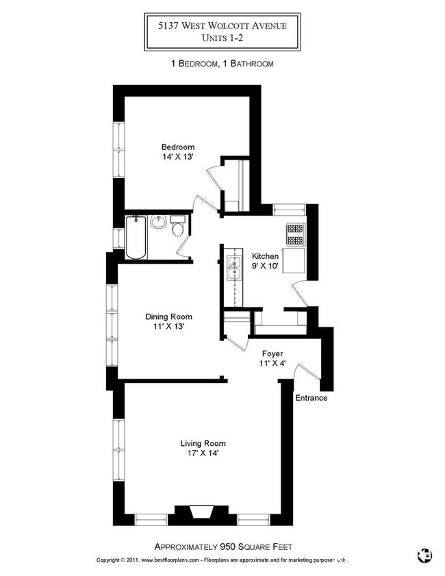 5137 N Wolcott Ave, Unit 3A in Chicago, IL - Building Photo - Building Photo