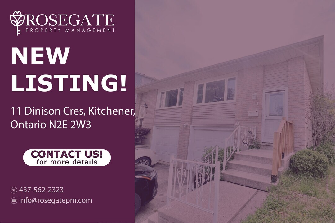 Spacious 3 Bed 2 Bath Main Floor Unit in K in Kitchener, ON - Building Photo