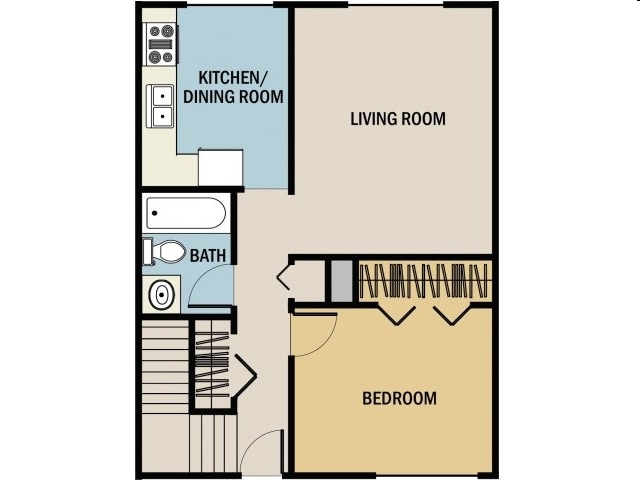 Muskegon Townhouses in Muskegon, MI - Foto de edificio - Floor Plan