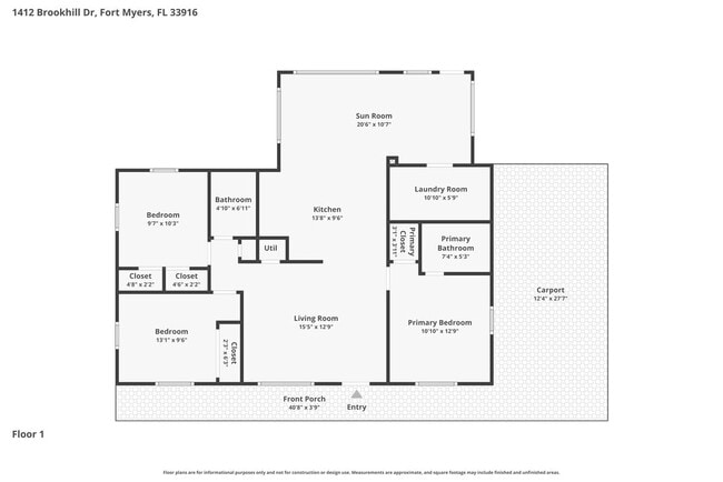 1412 Brookhill Dr in Ft. Myers, FL - Foto de edificio - Building Photo