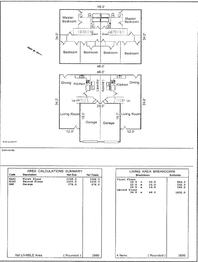 Saratoga Circle Duplexes in Grand Island, NE - Building Photo - Floor Plan