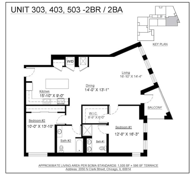 2050 N Clark St, Unit 303 in Chicago, IL - Building Photo - Building Photo