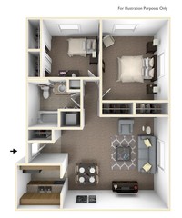 Secor Chateau A 55 & Over Community in Toledo, OH - Foto de edificio - Floor Plan