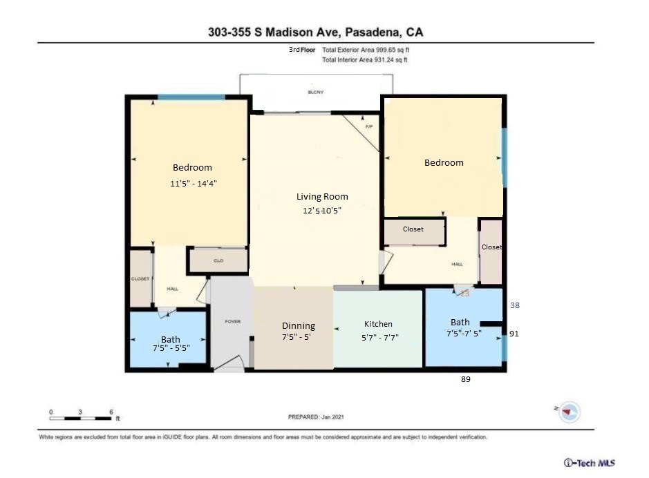 355 S Madison Ave, Unit 303 in Pasadena, CA - Foto de edificio