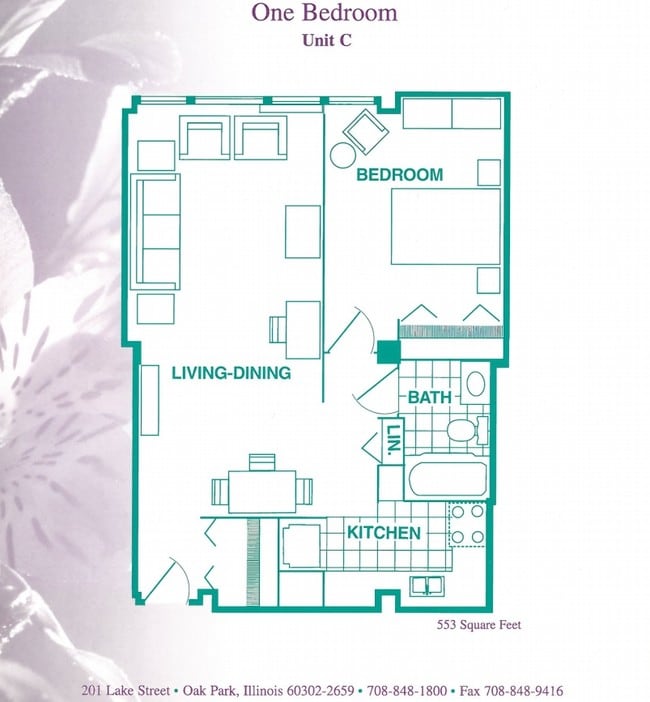 Heritage House Apartments in Oak Park, IL - Foto de edificio - Floor Plan