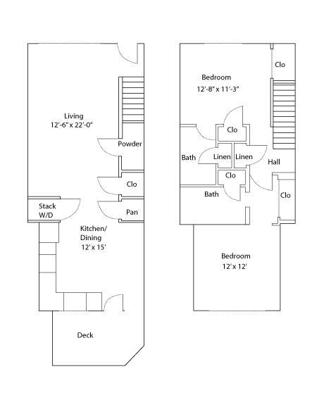 Cabell Townhouses in Charlottesville, VA - Building Photo - Floor Plan