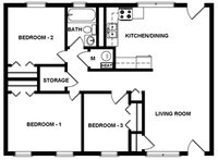 Floor Plan - 1 to 4 bedrooms Contact for Rates - Tidewater Apartments in Perry, Florida