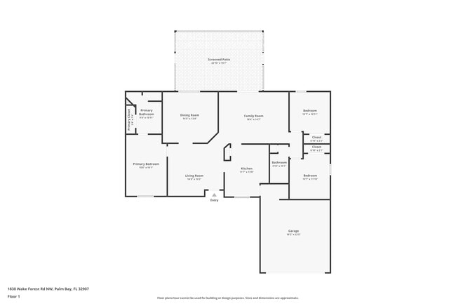 1838 Wake Forest Rd NW in Palm Bay, FL - Foto de edificio - Building Photo