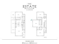 The Brick House - 4 Bedrooms 4.5 Bath from $650 - 4 bedrooms $650 - The Estate Apartments in Clemson, South Carolina