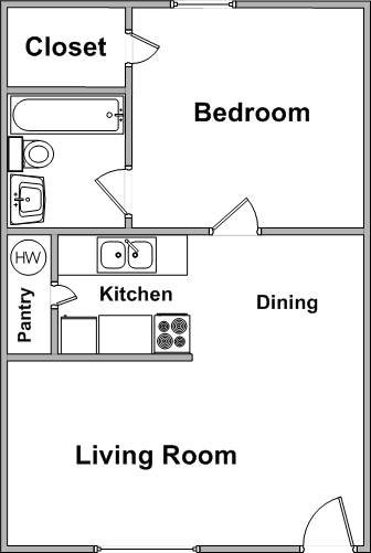 D & D Apartments in Edwardsville, IL - Foto de edificio - Floor Plan